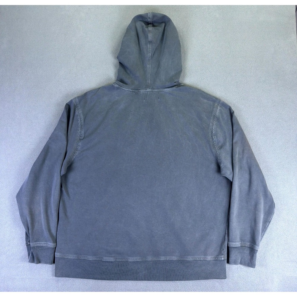 True Grit Hoodie XL Grey Jersey Cotton Fleece Baggy Comfort Cozy Minimalist - Picture 2 of 9
